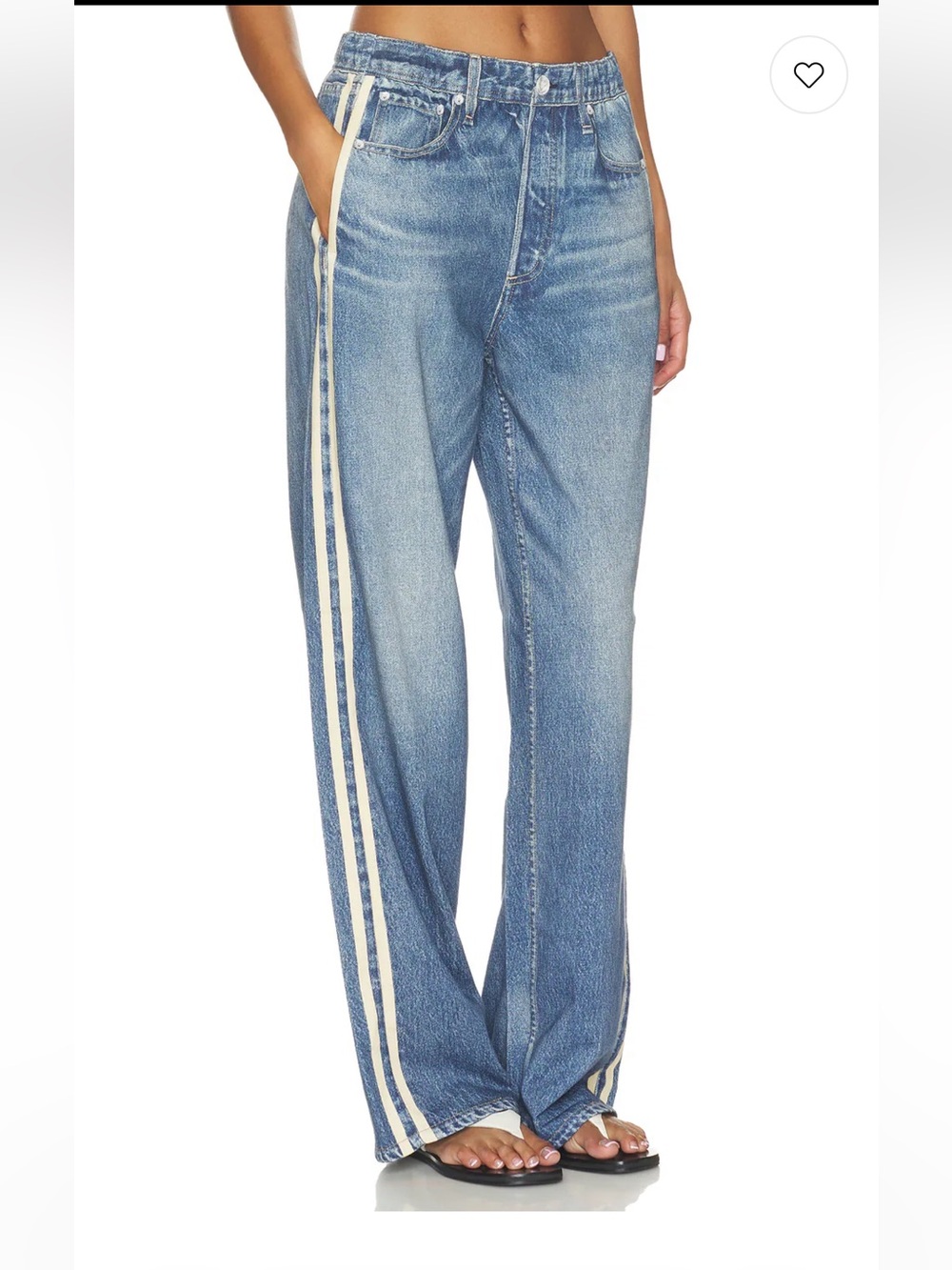 Rag & Bone Miramar Terry Track Side Stripe Pull On Wide Leg Pants